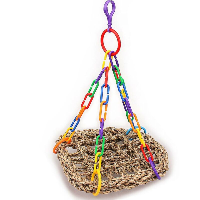 foto del prodotto pappagallo giocattolo altalena per uccelli arrampicata accessori gabbia per uccelli mini trapezio