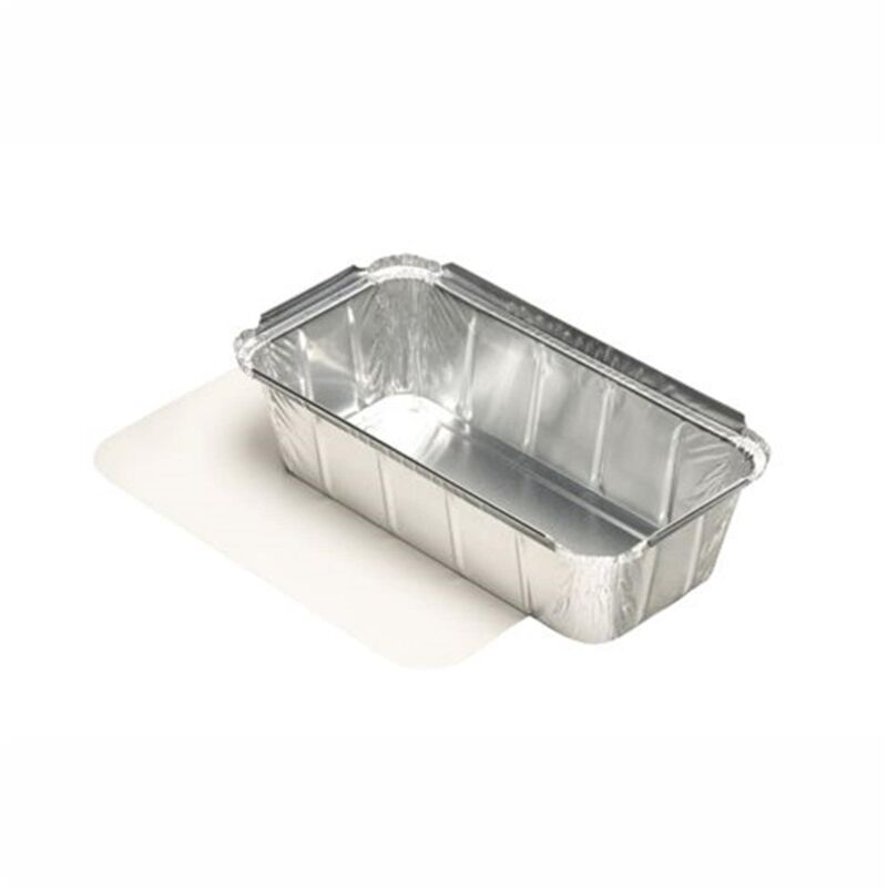 foto del prodotto papstar 14514, contenitore in alluminio con coperchio, argento, 21.3 x 11 x 5.4 cm