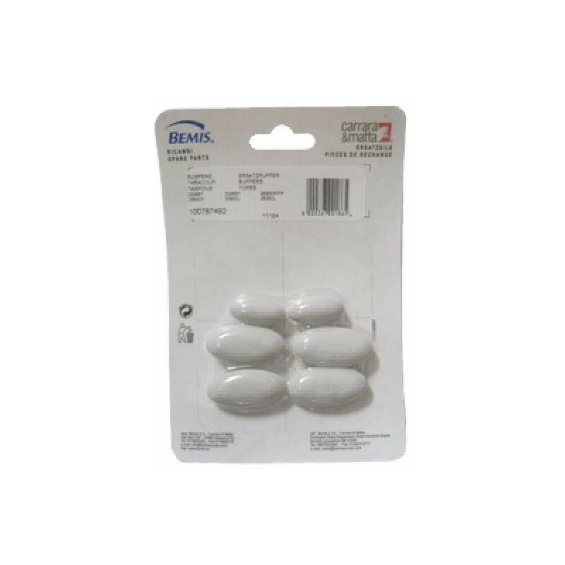 foto del prodotto paracolpi di ricambio per coprivaso wc atlantico 6 pz 100787492 carrara e matta