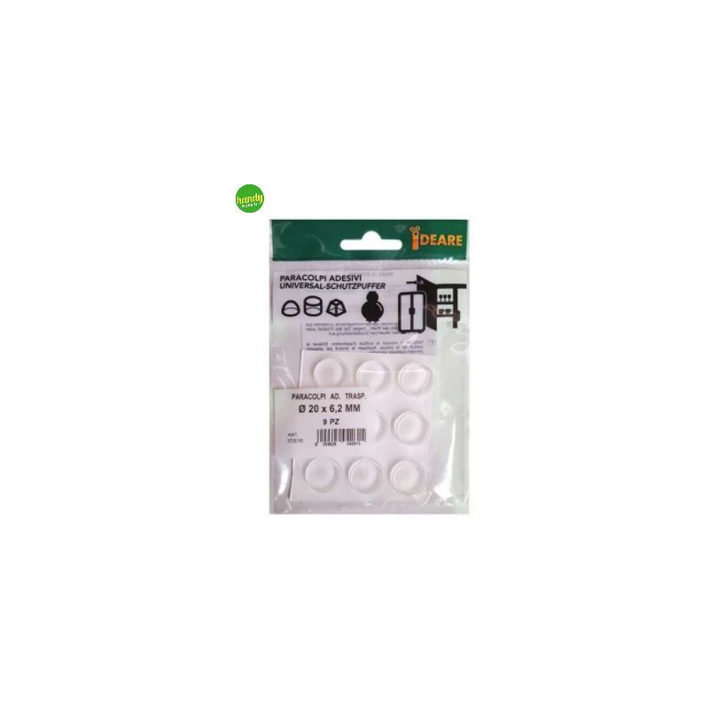 foto del prodotto paracolpi tondi masidef trasparente 20x6,2mm 9pz