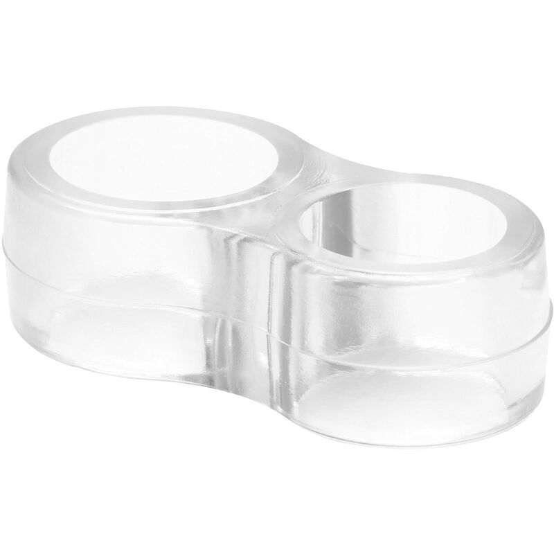 foto del prodotto paracolpo anello doppio trasparente per porte e finestre set da 4 pezzi 45 x 25 x 15 mm, diametro 16 e 20 mm i paracolpo da inserire i in