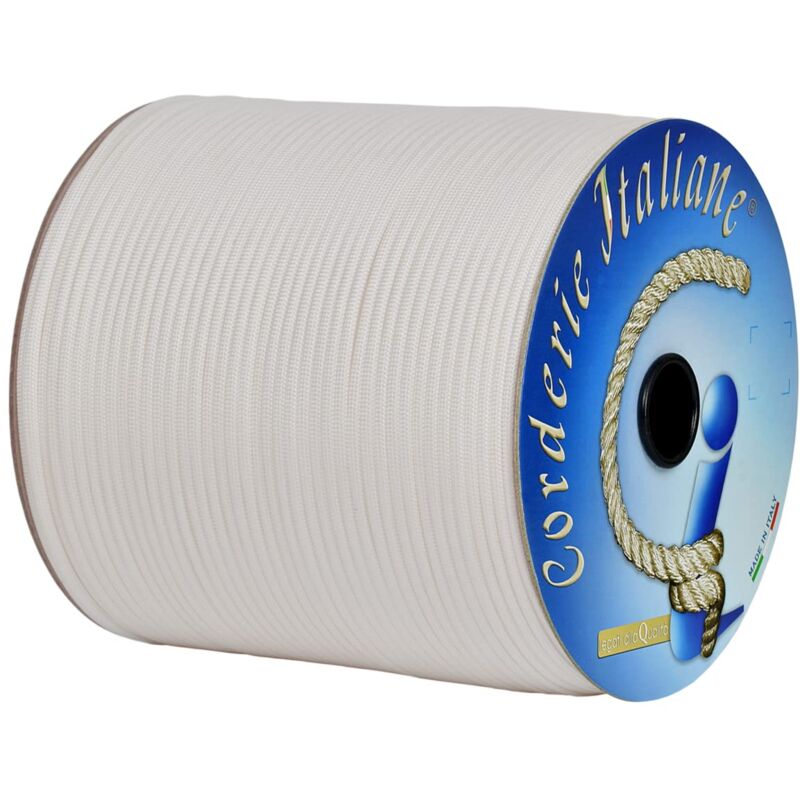 foto del prodotto paracord 550 type iii basic, bianco 4 mm 30 mt, anima 7 fili, 100 made in italy 006078685 corderie italiane