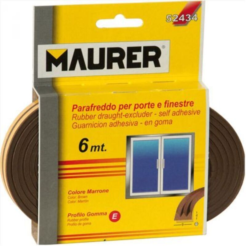 foto del prodotto parafreddo adesivo gommastrip mt 6 profilo p marrone maurer