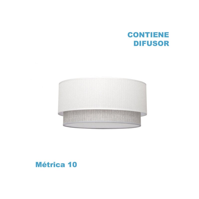 foto del prodotto paralume a sospensione kenya m10 bianco grigio 50dx48dx23h diffusore incl. diffusore