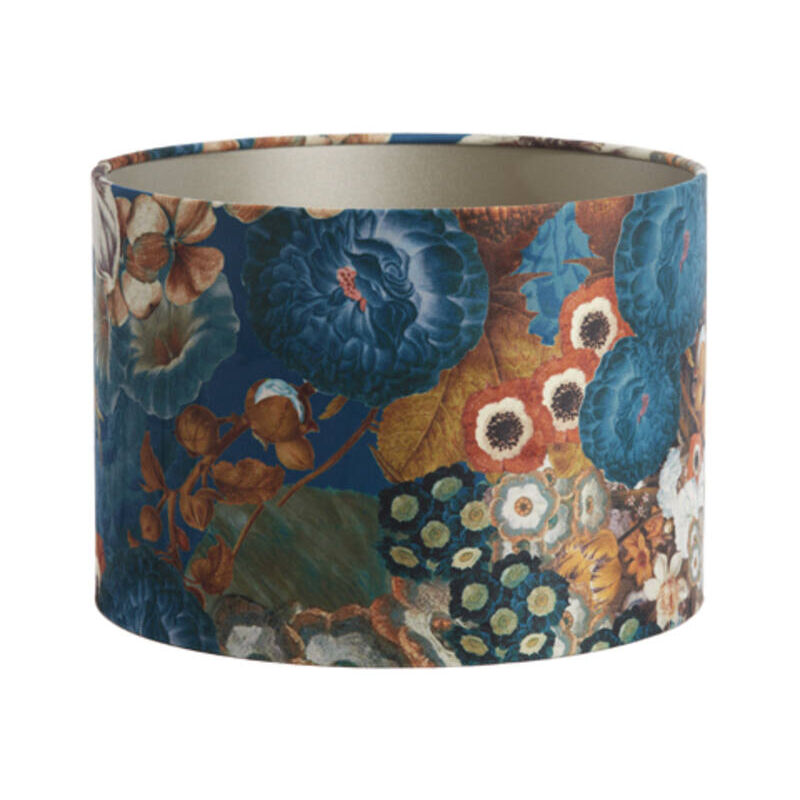 foto del prodotto paralume bloom blu tessile 30cm e27 light living