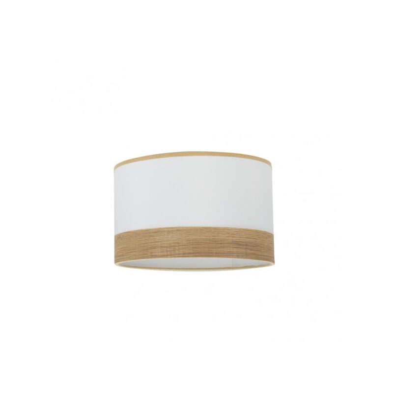 foto del prodotto paralume cloe e27 bianco legno chiaro 40dx40dx20h