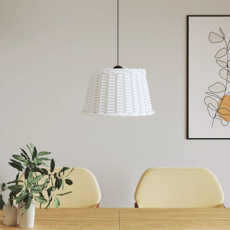 foto del prodotto paralume da soffitto bianco 45x28 cm in vimini vidaxl