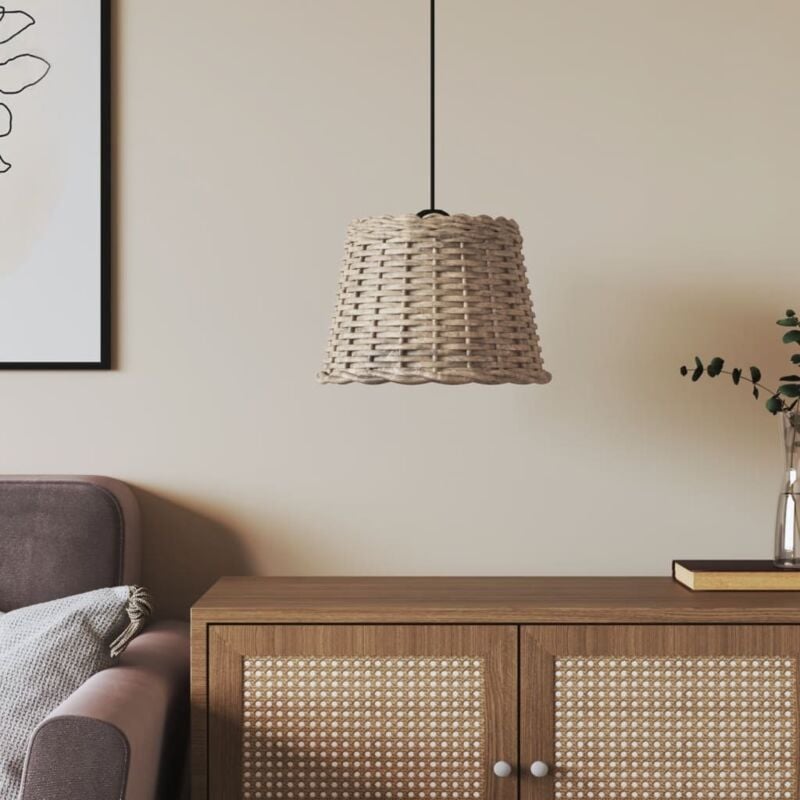 foto del prodotto paralume da soffitto marrone 30x20 cm in vimini vidaxl