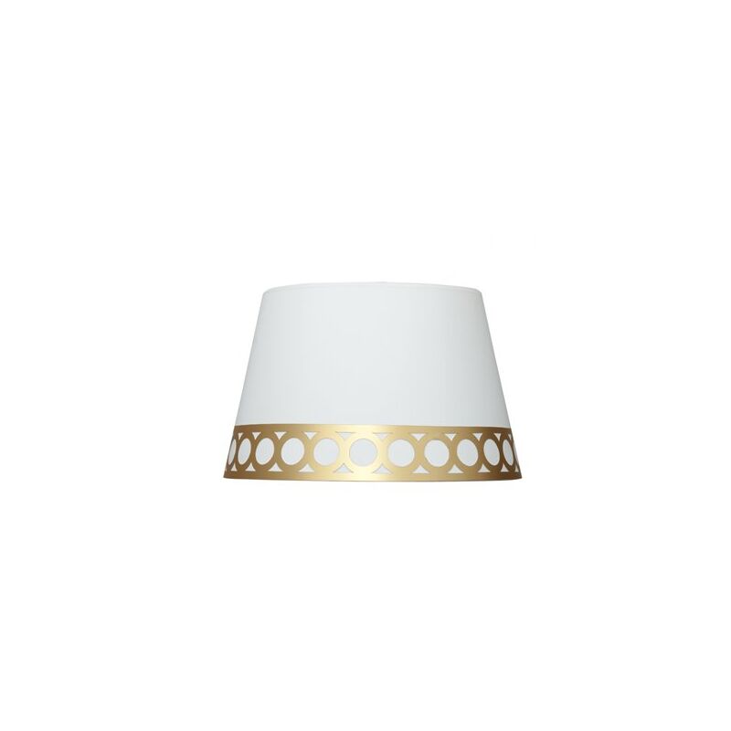 foto del prodotto paralume da tavolo dalia e14 bianco oro 25x20x15cm 