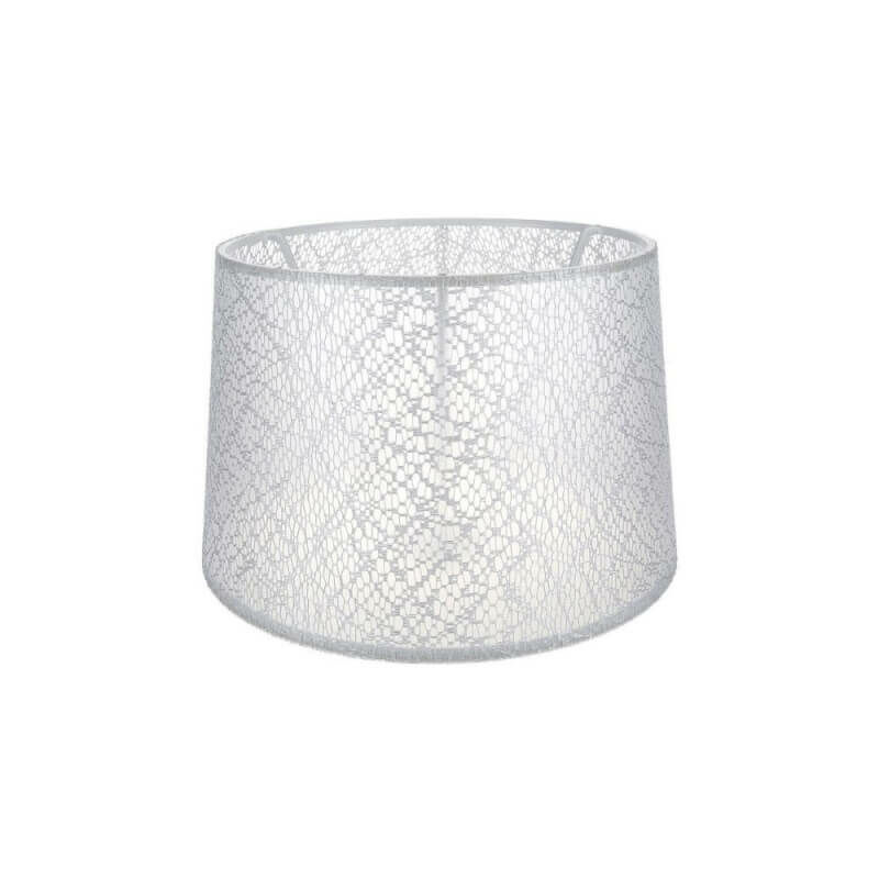 foto del prodotto paralume deco asz1181 tessuto bianco motivo ricamo