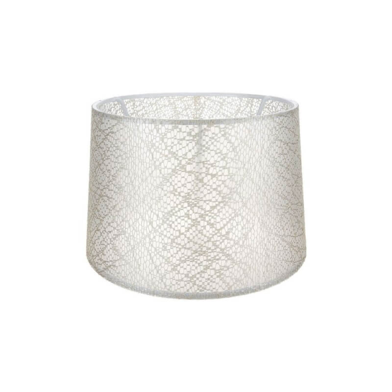 foto del prodotto paralume deco asz1182 tessuto crema motivo ricamo
