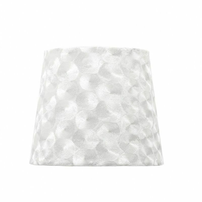 foto del prodotto paralume fatima e27 25dx13dx19h tessuto bianco madreperla