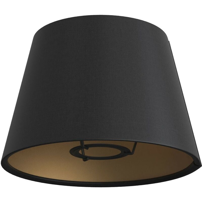 foto del prodotto paralume impero con attacco e27 per lampada da tavolo o applique made in italy cinette nero
