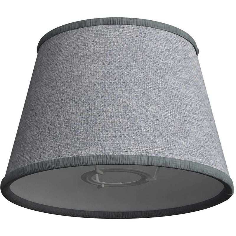 foto del prodotto paralume impero con attacco e27 per lampada da tavolo o applique made in italy juta grigia