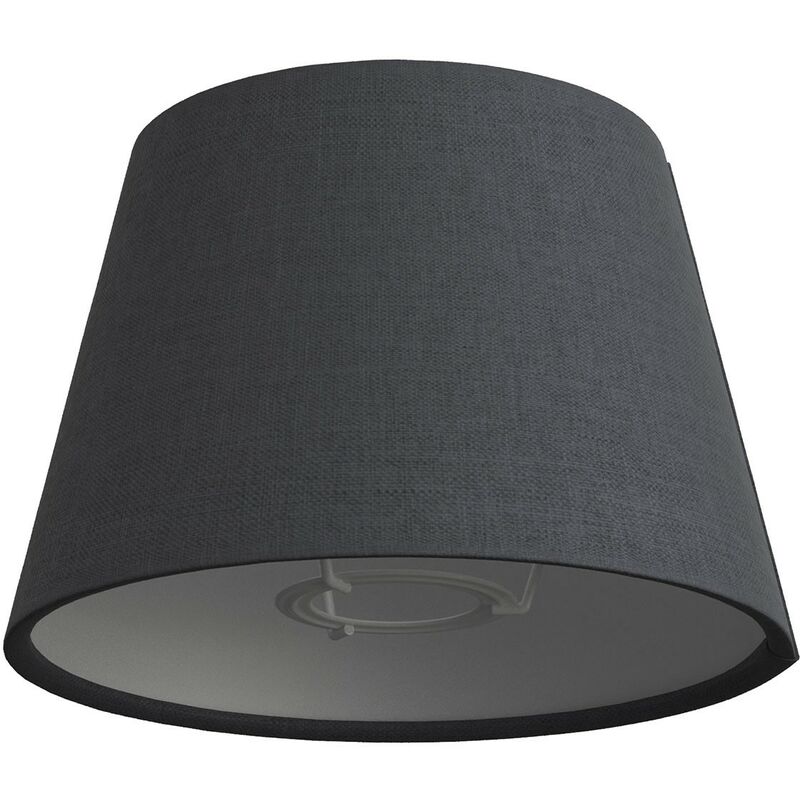 foto del prodotto paralume impero con attacco e27 per lampada da tavolo o applique made in italy teletta antracite