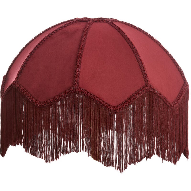 foto del prodotto paralume malacia rosso raffia velluto light living