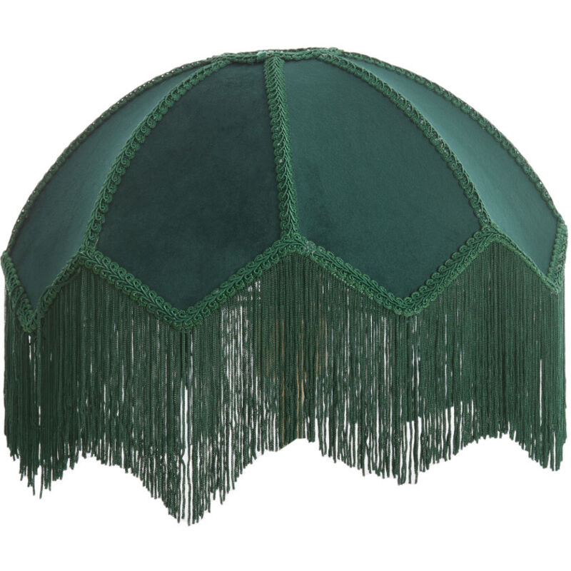 foto del prodotto paralume malacia verde raffia velluto light living