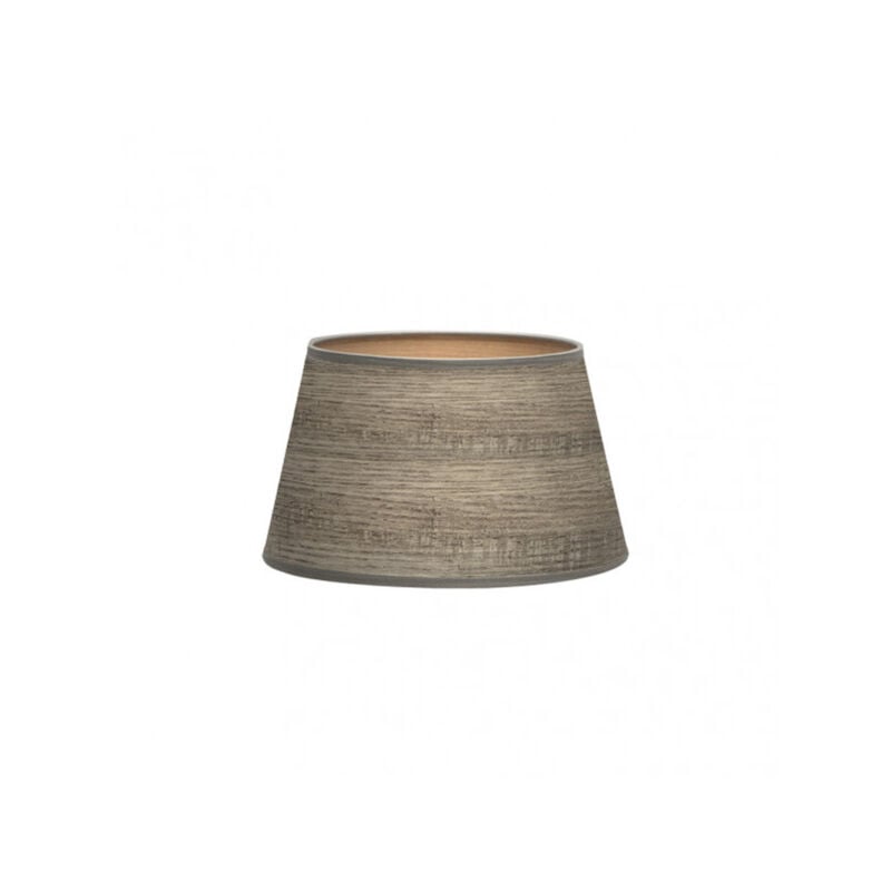 foto del prodotto paralume salma e27 legno grigio 30dx22dx17h conico aperto