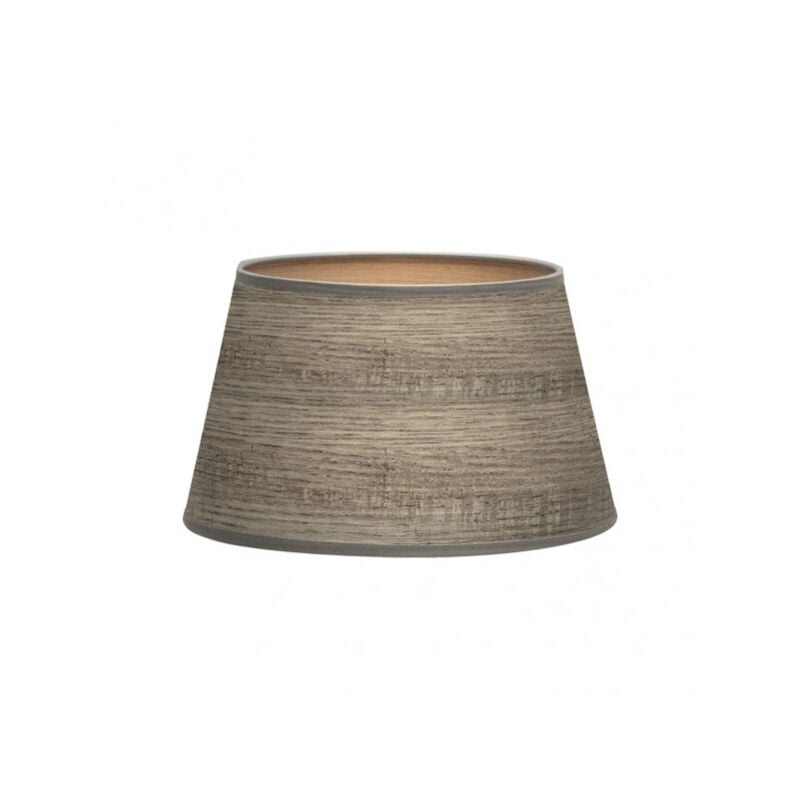 foto del prodotto paralume salma e27 legno grigio 40dx30dx25h conico aperto