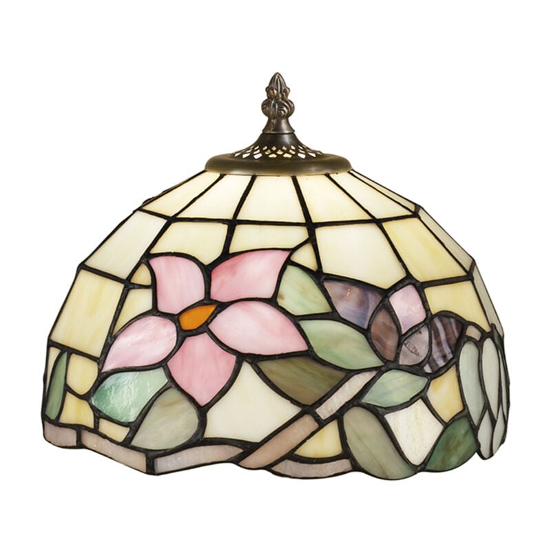 foto del prodotto paralume tiffany in vetro decorato multicolor d. 25cm