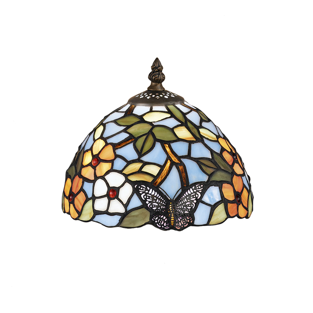 foto del prodotto paralume tiffany vetro decorato multicolor d. 20cm