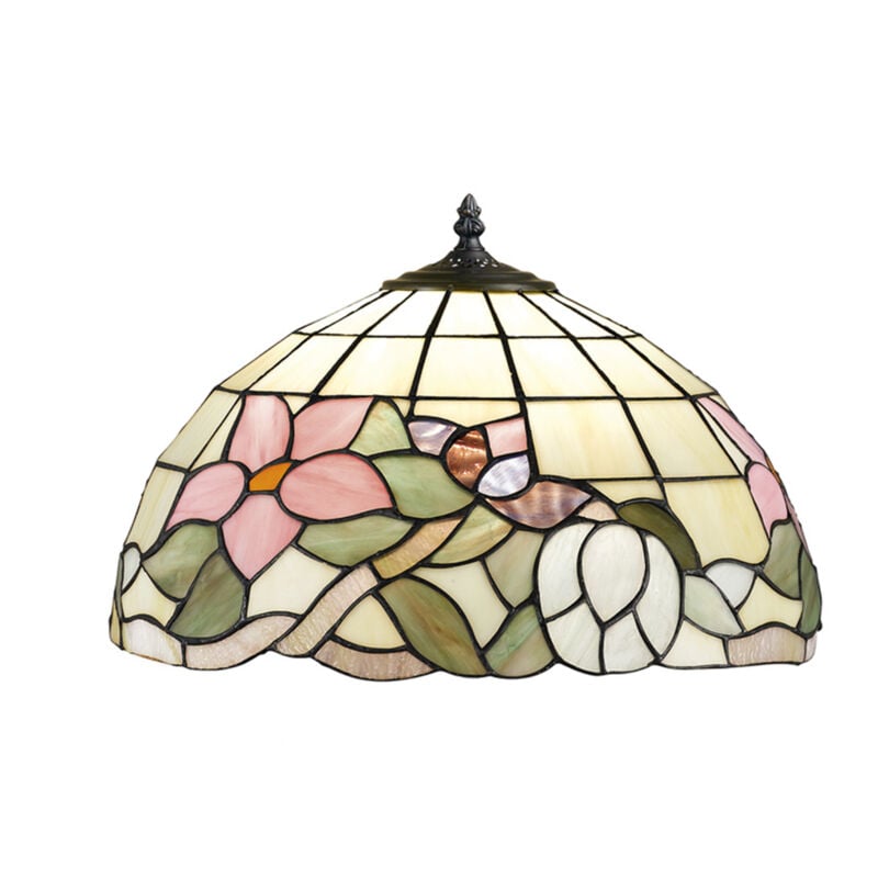 foto del prodotto paralume tiffany vetro decorato multicolor d. 40cm