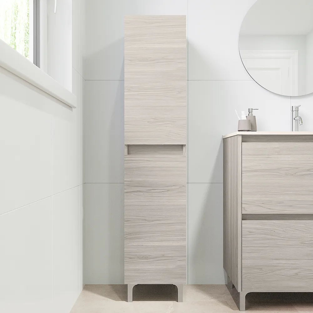 foto del prodotto parama colonna bagno a terra 136cm con due ante rovere grigio mod. sila
