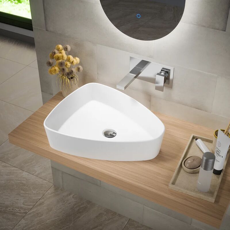 foto del prodotto parama lavabo da appoggio ovale 50x41x12 cm bianco