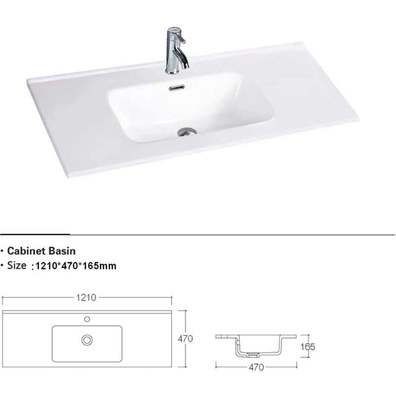 foto del prodotto parama lavabo da incasso 120 cm in ceramica bianca mod. civit