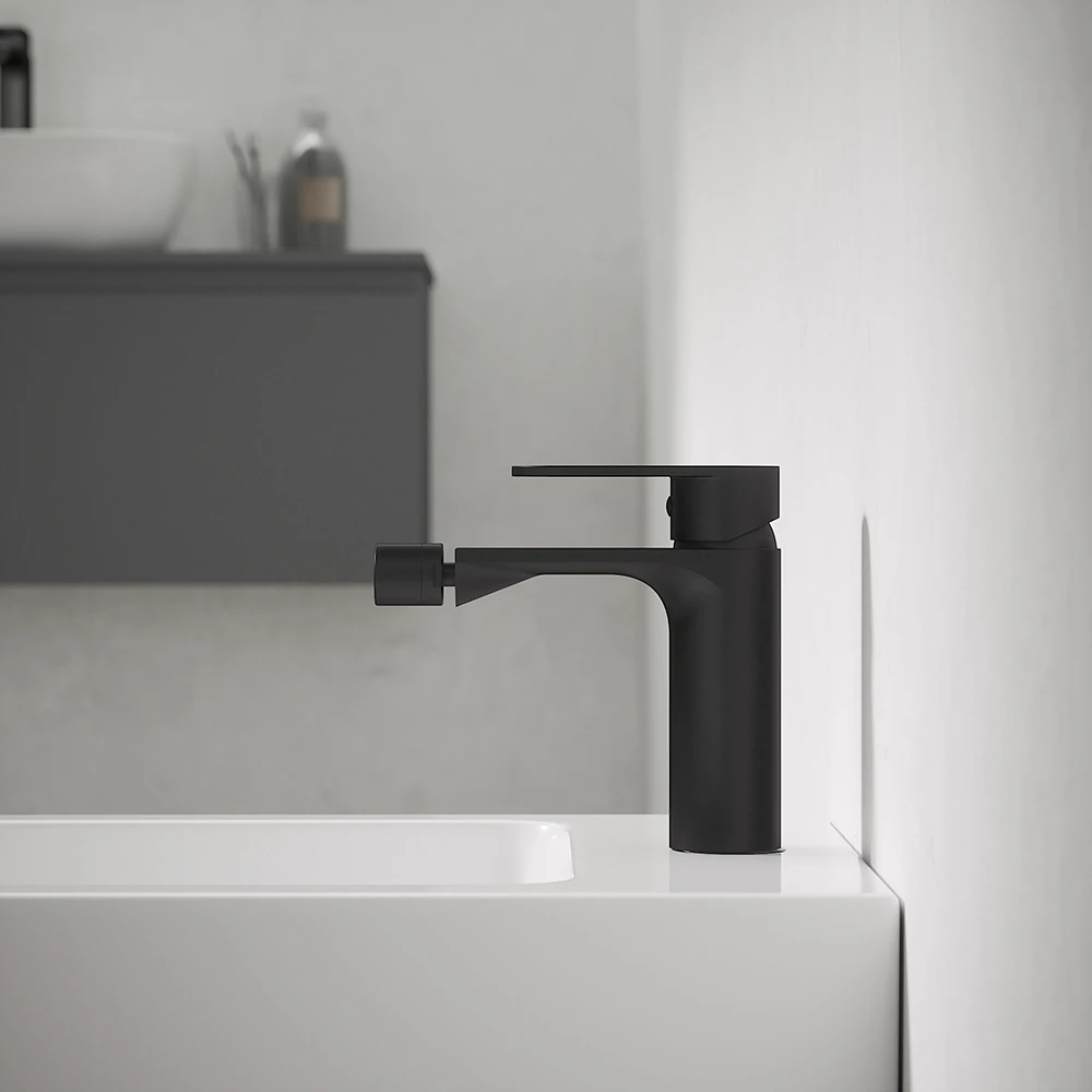 foto del prodotto parama miscelatore bidet senza scarico in ottone nero opaco mod. kerry