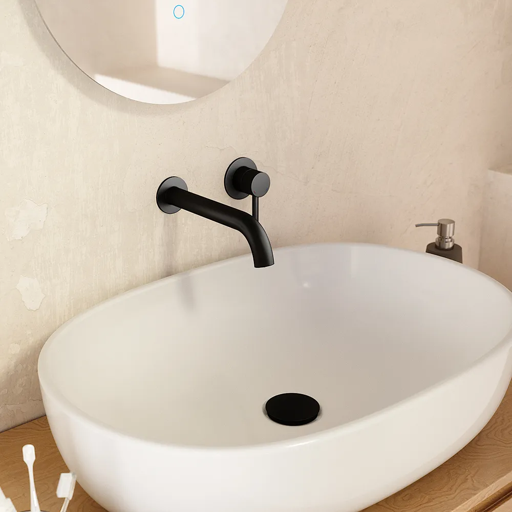 foto del prodotto parama miscelatore lavabo ad incasso in ottone nero opaco mod. bette