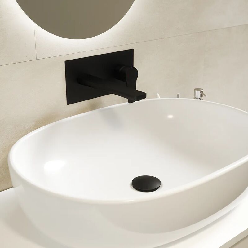 foto del prodotto parama miscelatore lavabo ad incasso in ottone nero opaco mod. jane
