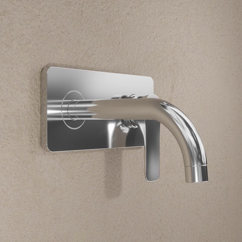 foto del prodotto parama miscelatore lavabo ad incasso senza scarico in ottone cromato mod.mia