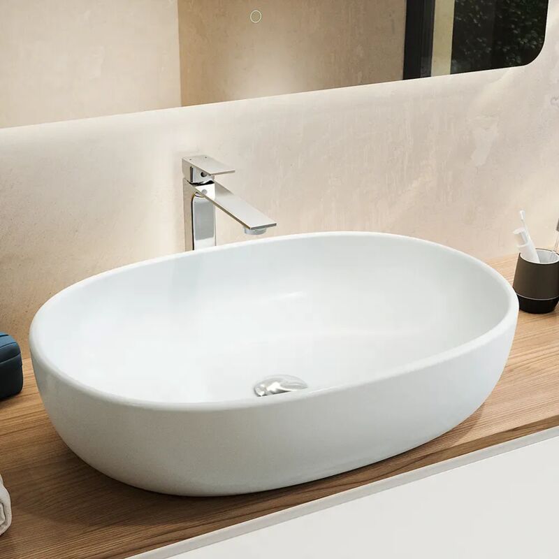 foto del prodotto parama miscelatore lavabo alto senza scarico slim in ottone cromato mod. ingrid