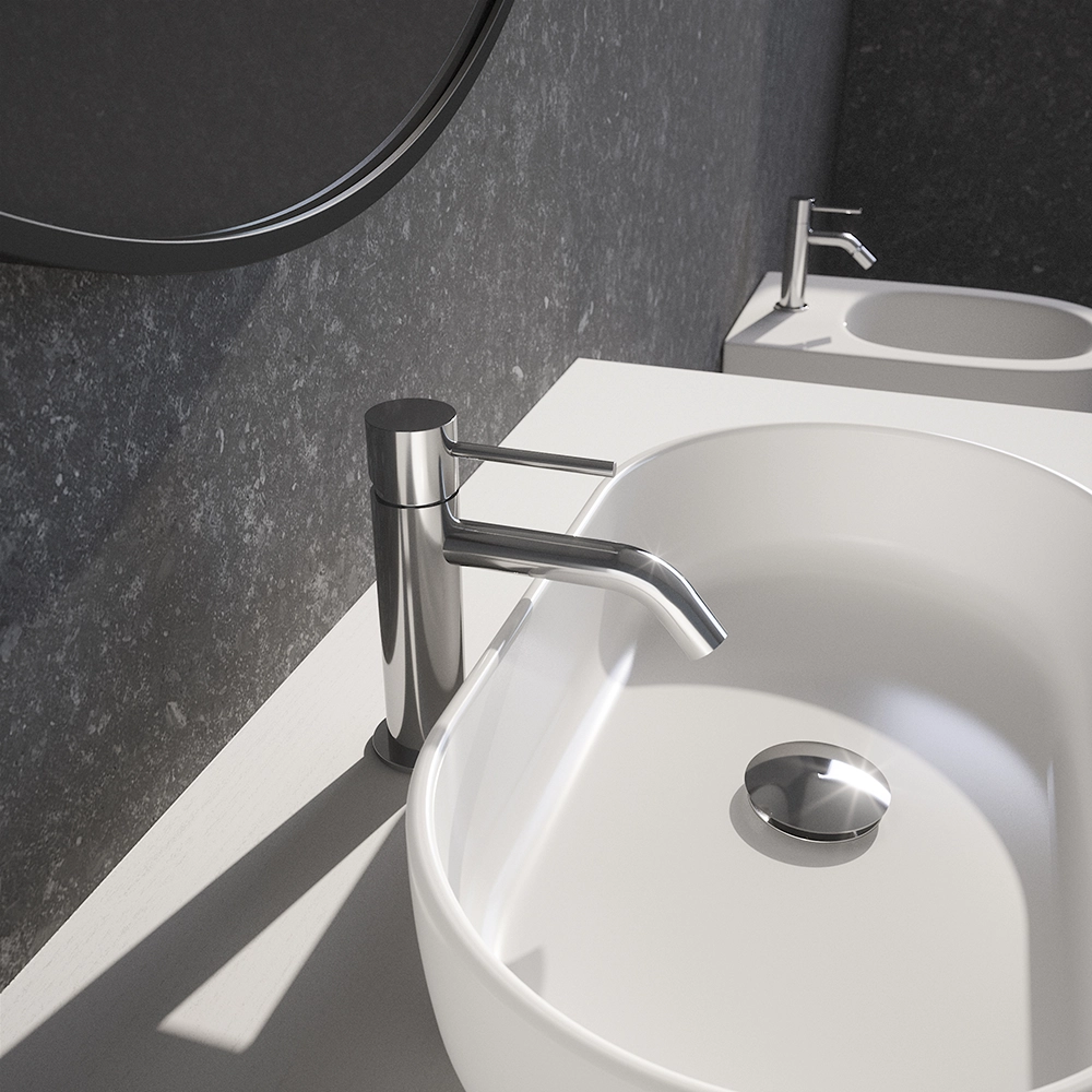 foto del prodotto parama miscelatore lavabo senza scarico in ottone cromato mod. katharine