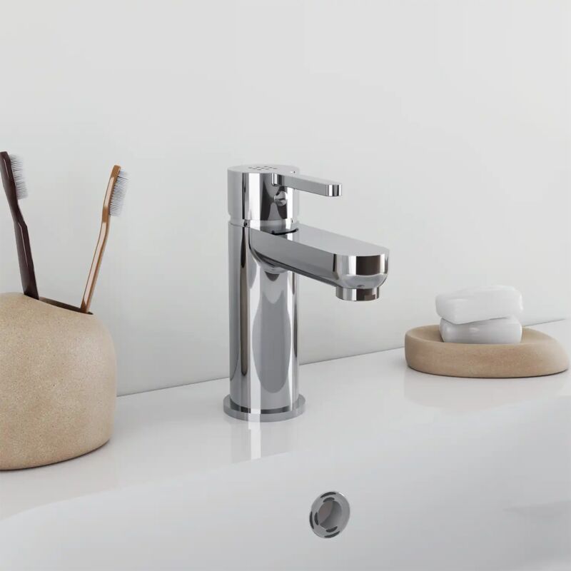 foto del prodotto parama miscelatore lavabo senza scarico in ottone cromato mod. virna