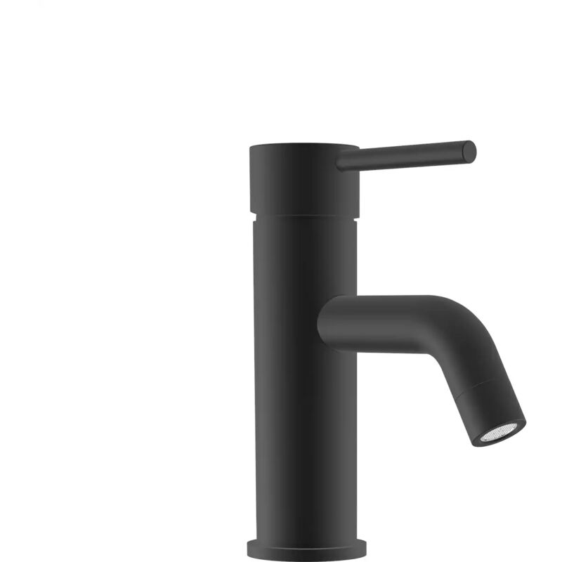foto del prodotto parama miscelatore lavabo senza scarico in ottone nero opaco mod. ava