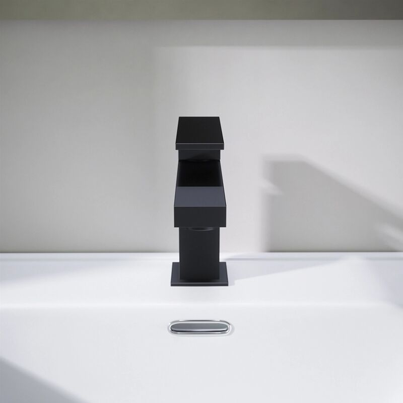 foto del prodotto parama miscelatore lavabo senza scarico in ottone nero opaco mod. hedy