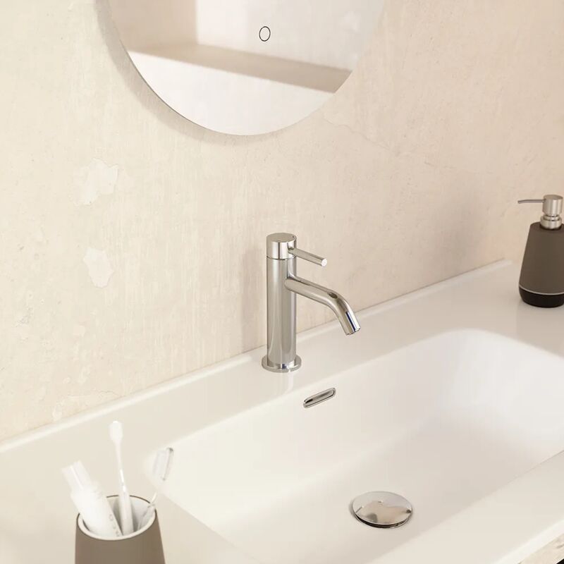foto del prodotto parama miscelatore lavabo senza scarico slim in ottone cromato mod. bette
