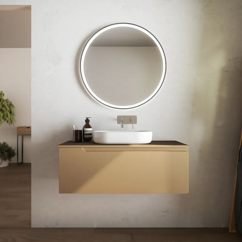foto del prodotto parama mobile da bagno sospeso 60 cm un cassetto sabbia opaco con top mod. ardenne
