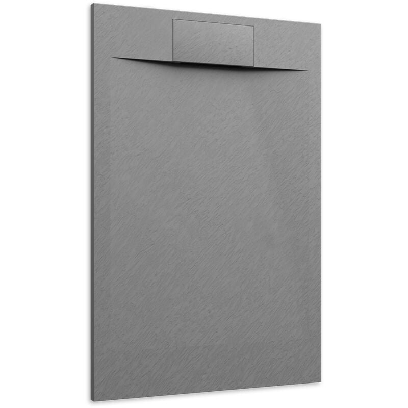 foto del prodotto parama piatto doccia in smc 70x90 effetto pietra colore grigio riducibile e antiscivolo mod. cosmos