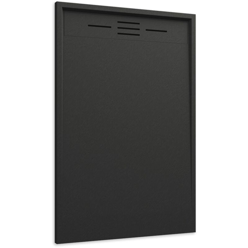 immagine 0 del prodotto parama piatto doccia in smc 90x120 effetto pietra colore nero riducibile e antiscivolo mod. spanios