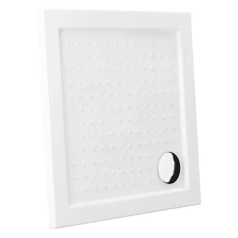 foto del prodotto parama piatto doccia quadrato 80x80cm in acrilico bianco lucido design antiscivolo altezza 4cm mod. tikos
