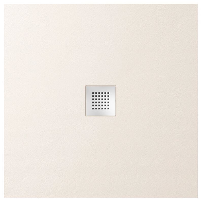 foto del prodotto parama piatto doccia quadrato 80x80cm in marmoresina avorio effetto pietra altezza 2,4cm mod. kos