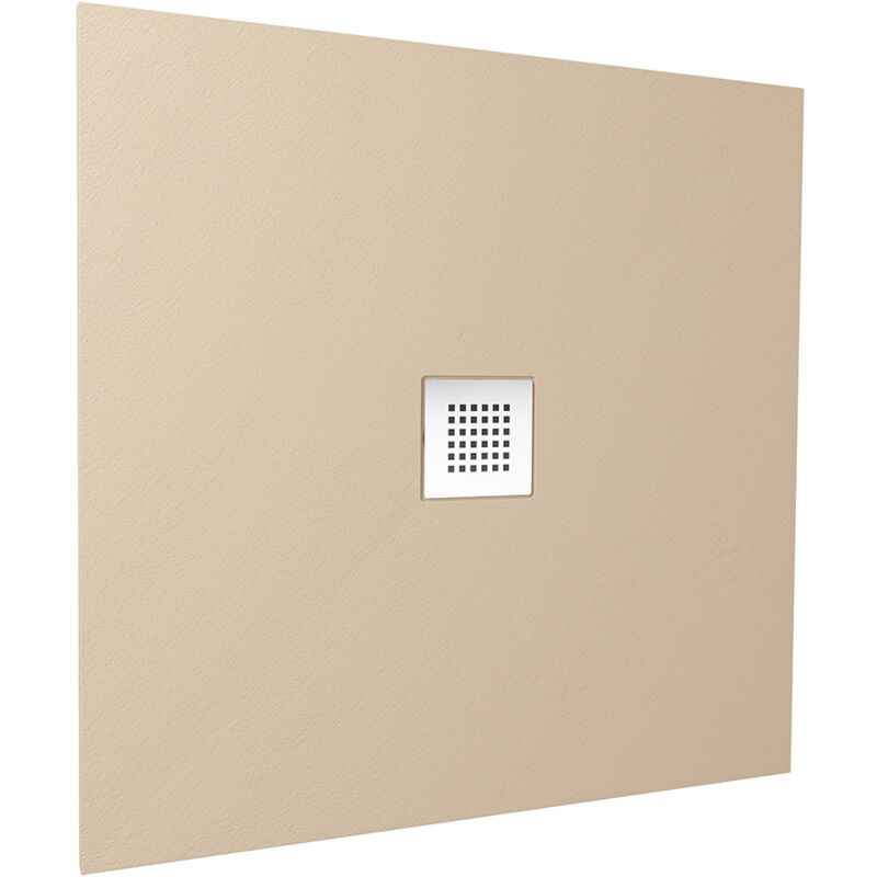 foto del prodotto parama piatto doccia quadrato 80x80cm in marmoresina marrone effetto pietra altezza 2,4cm mod. kos