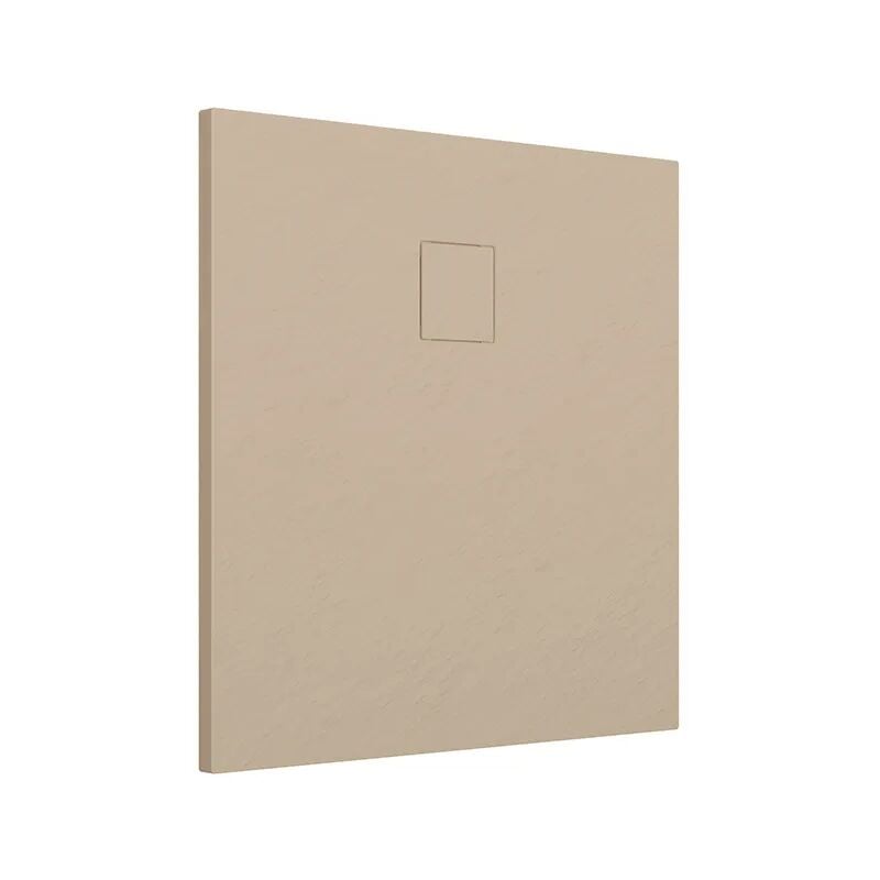 foto del prodotto parama piatto doccia quadrato 90x90 cm in smc colore avorio effetto pietra tagliabile e antiscivolo altezza 2,6cm mod. samos