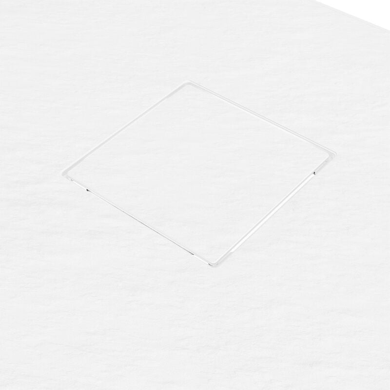 foto del prodotto parama piatto doccia quadrato 90x90 cm in smc colore bianco effetto pietra tagliabile e antiscivolo altezza 2,6cm mod. samos