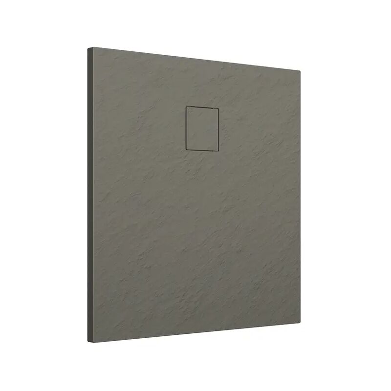foto del prodotto parama piatto doccia quadrato 90x90 cm in smc colore marrone effetto pietra tagliabile e antiscivolo altezza 2,6cm mod. samos