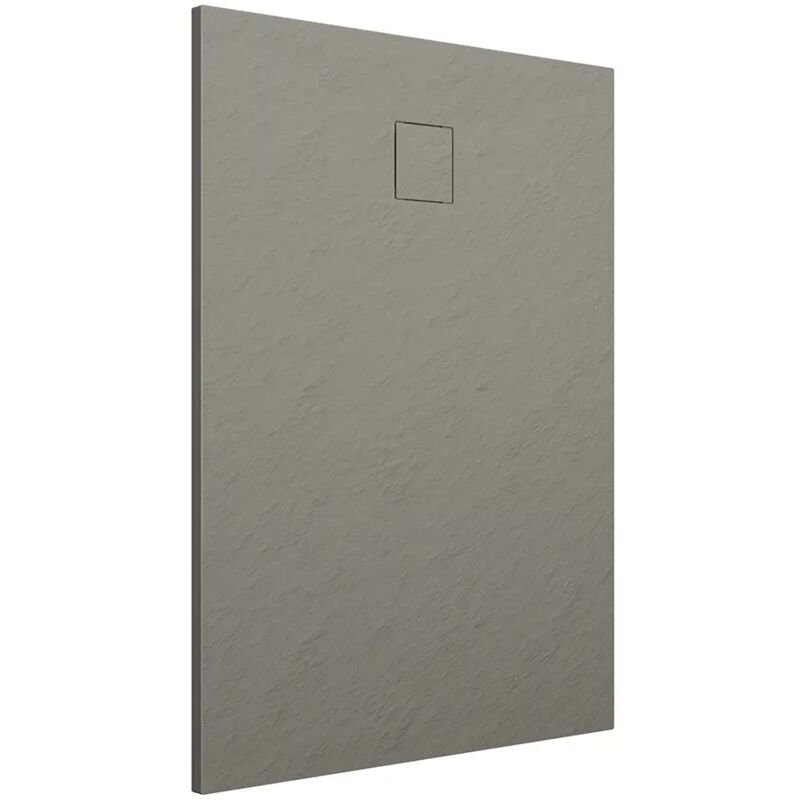foto del prodotto parama piatto doccia rettangolare 70x90 cm in smc colore marrone effetto pietra tagliabile e antiscivolo altezza 2,6cm mod. samos