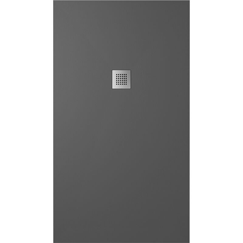 foto del prodotto parama piatto doccia rettangolare 80x110cm in marmoresina nero effetto pietra altezza 2,4cm mod. kos